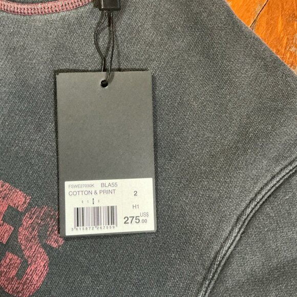 The Kooples Racing Team Skull Crossbones Pullover Crewneck Sweatshirt US Size 6 - Picture 7 of 7